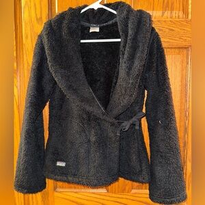 Patagonia Shawl black Teddy Sherpa Wrap Jacket